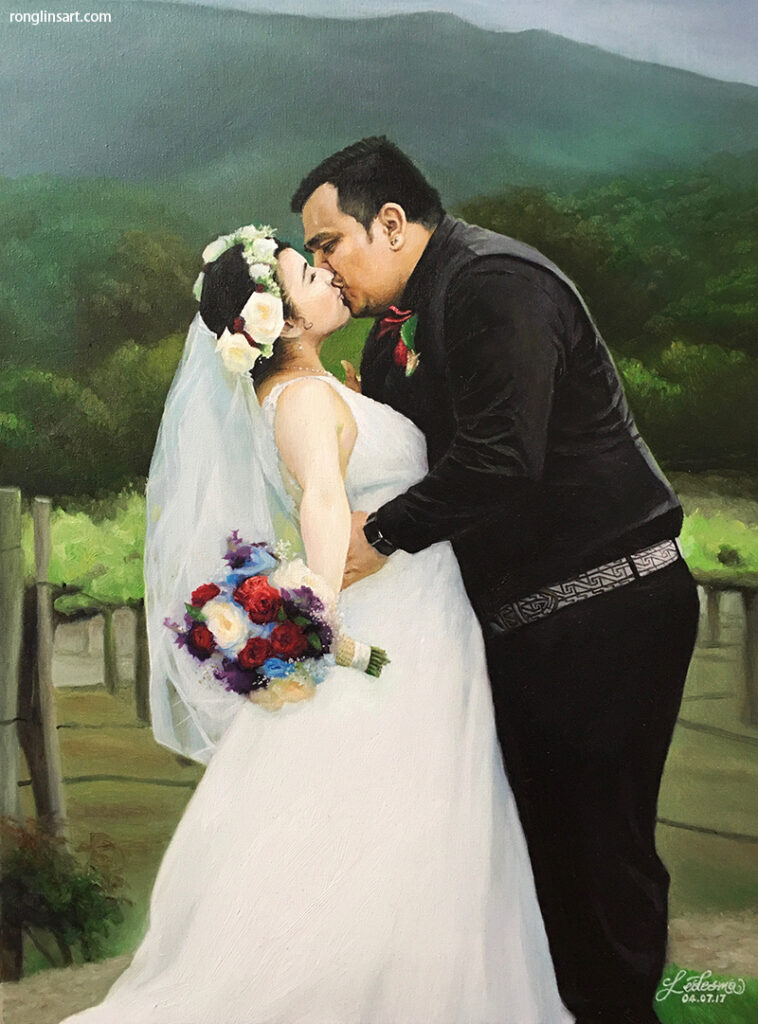 wedding oil painting