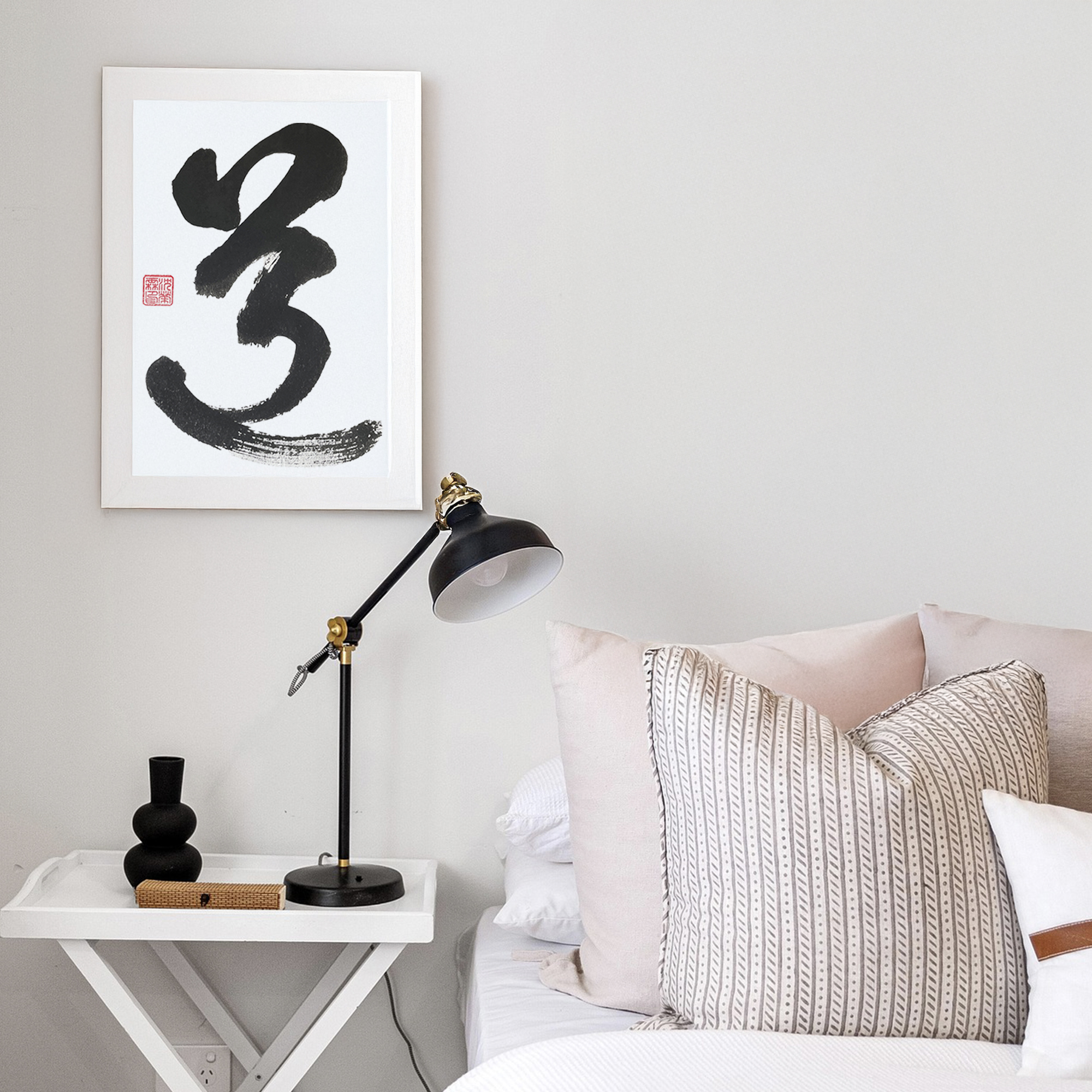 “Dao / Michi” – Original Calligraphy Art in Japanese Shodo & Chinese Style – Handwritten with Ink Stick on Xuan Paper – Zen & Tao Wall Decor - Image 9
