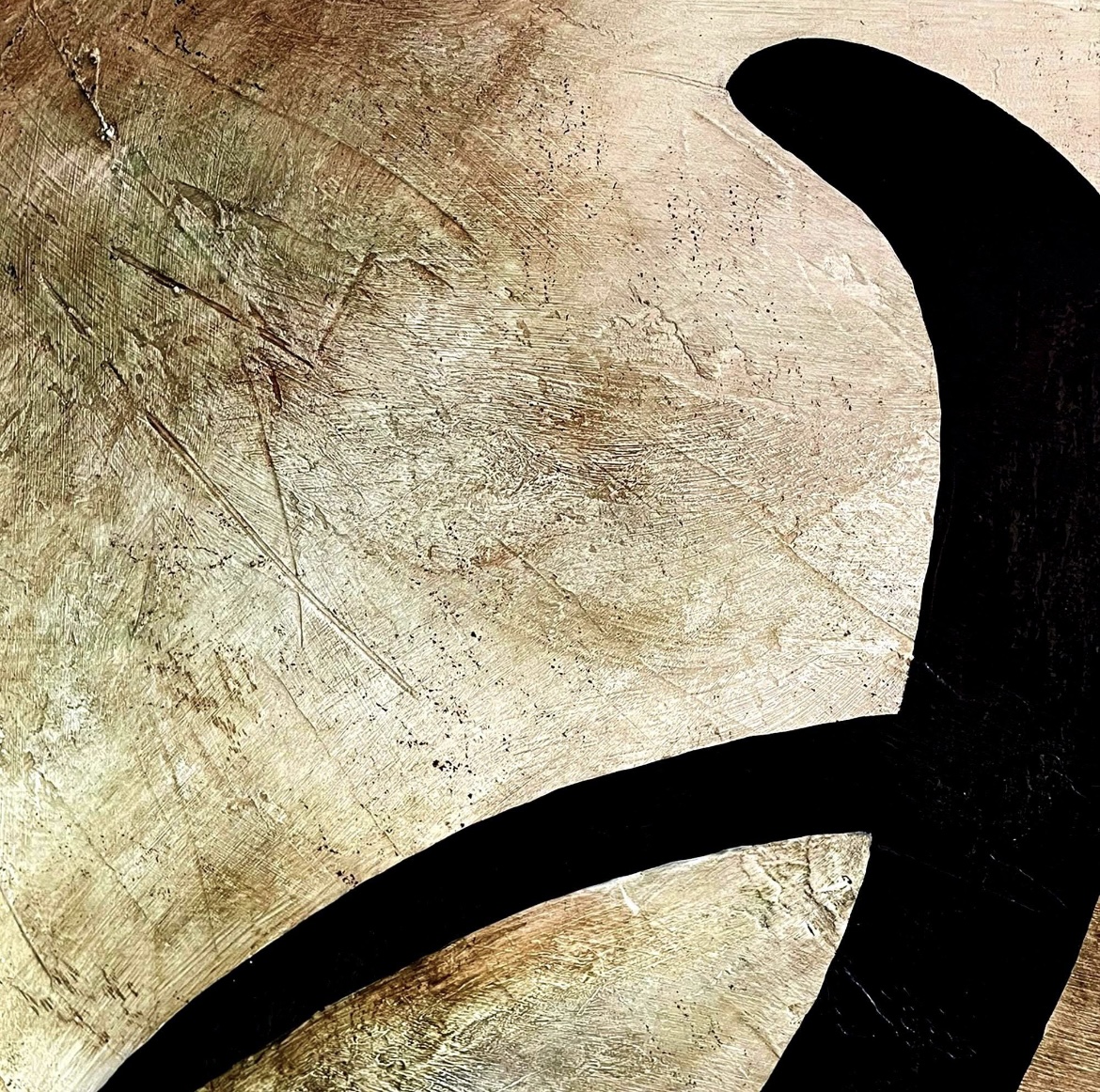 “Wu Wei” – Original 48×36 Large Abstract Calligraphy Painting | Modern Zen Minimalist Art, “無為” - Image 9