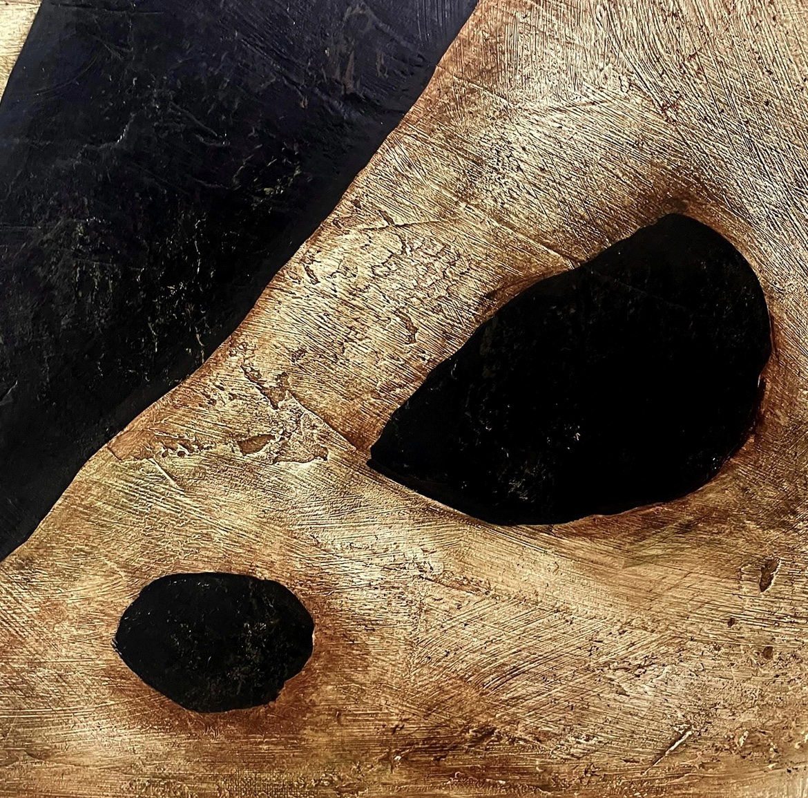 “Wu Wei” – Original 48×36 Large Abstract Calligraphy Painting | Modern Zen Minimalist Art, “無為” - Image 5