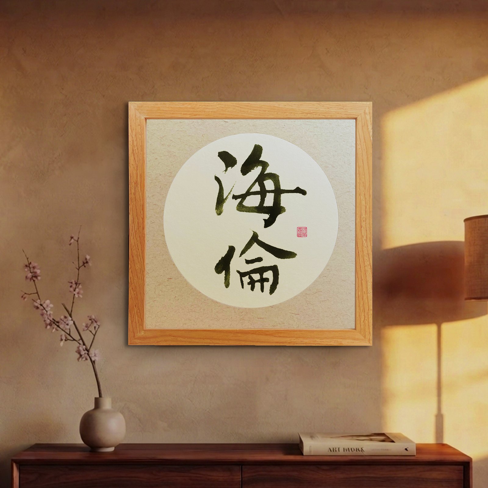 Custom Japanese Name Calligraphy — Gyōsho Script | Handmade Original Kanji Wall Art