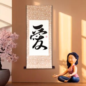 Original Calligraphy “爱” Love Zen Artwork,