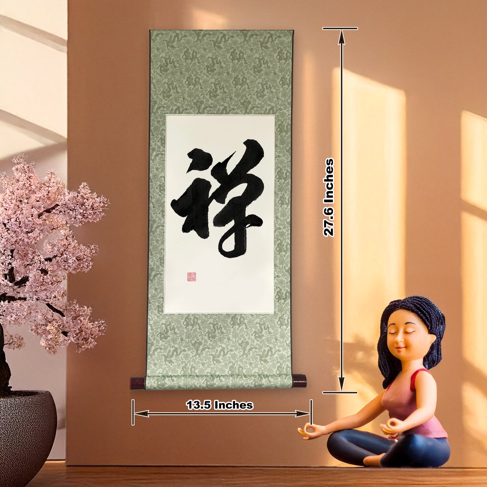 Original Wall Scroll “禅” – Zen Kanji Feng Shui Wall Art - Image 2
