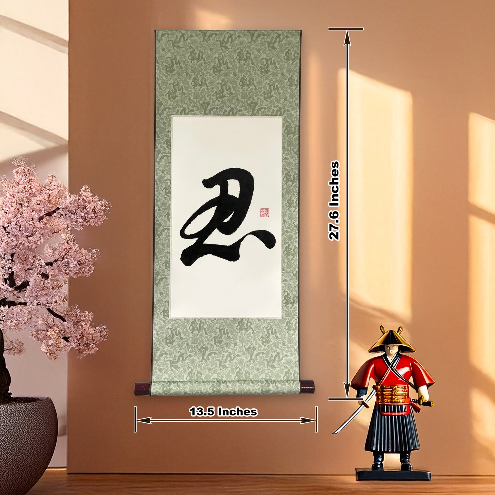 Kanji Calligraphy Wall Scroll – 「忍」Endurance & Patience - Image 2