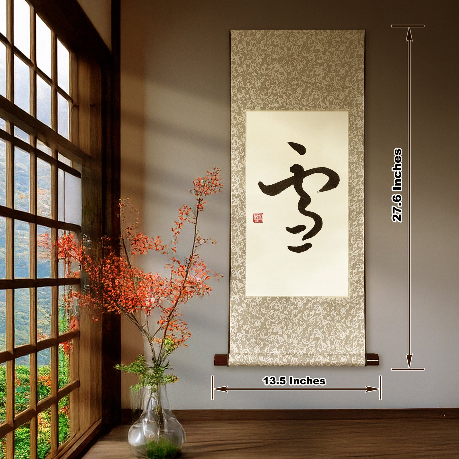 Wall Scroll “雪” – Snow Kanji Zen Art - Image 2