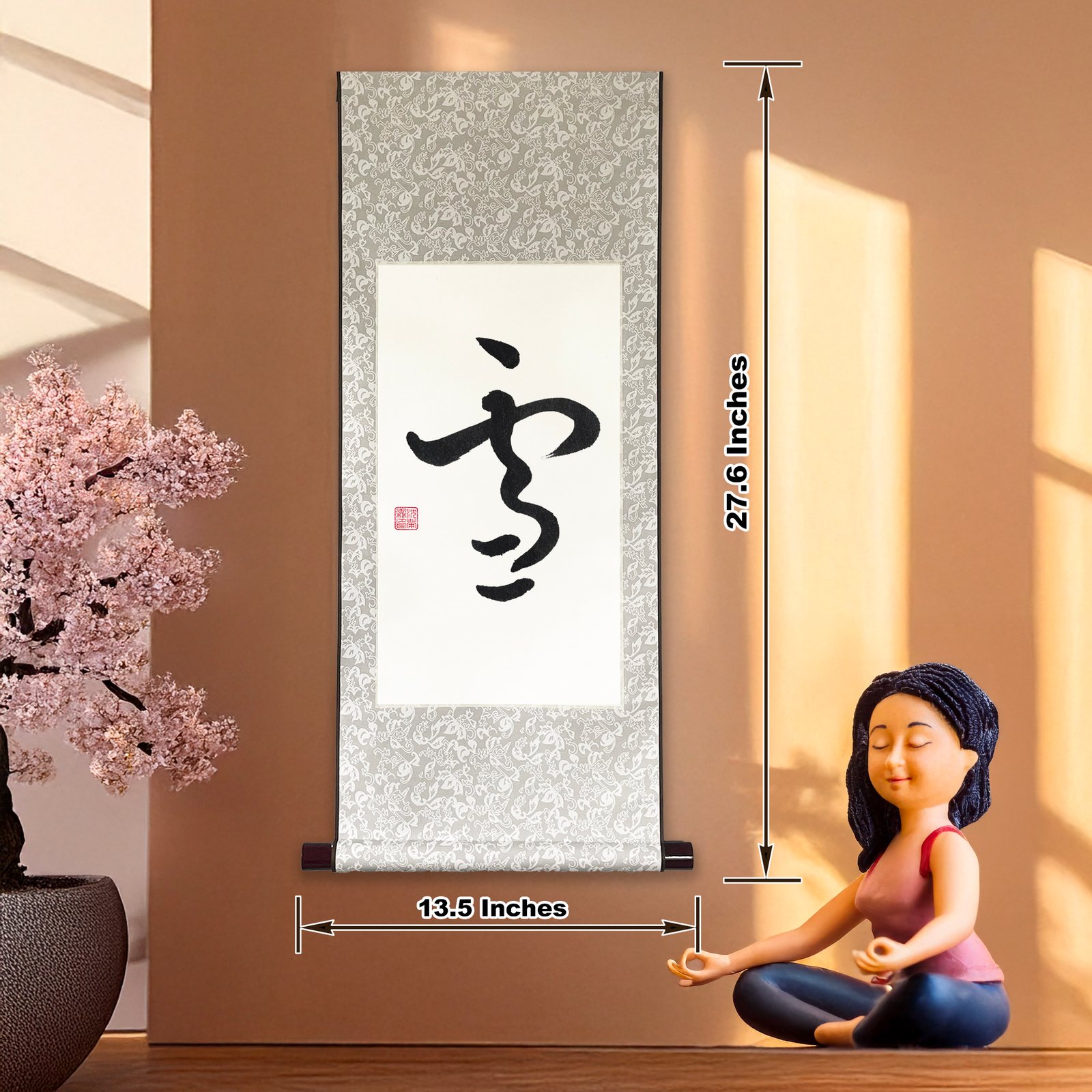 Wall Scroll “雪” – Snow Kanji Zen Art - Image 4