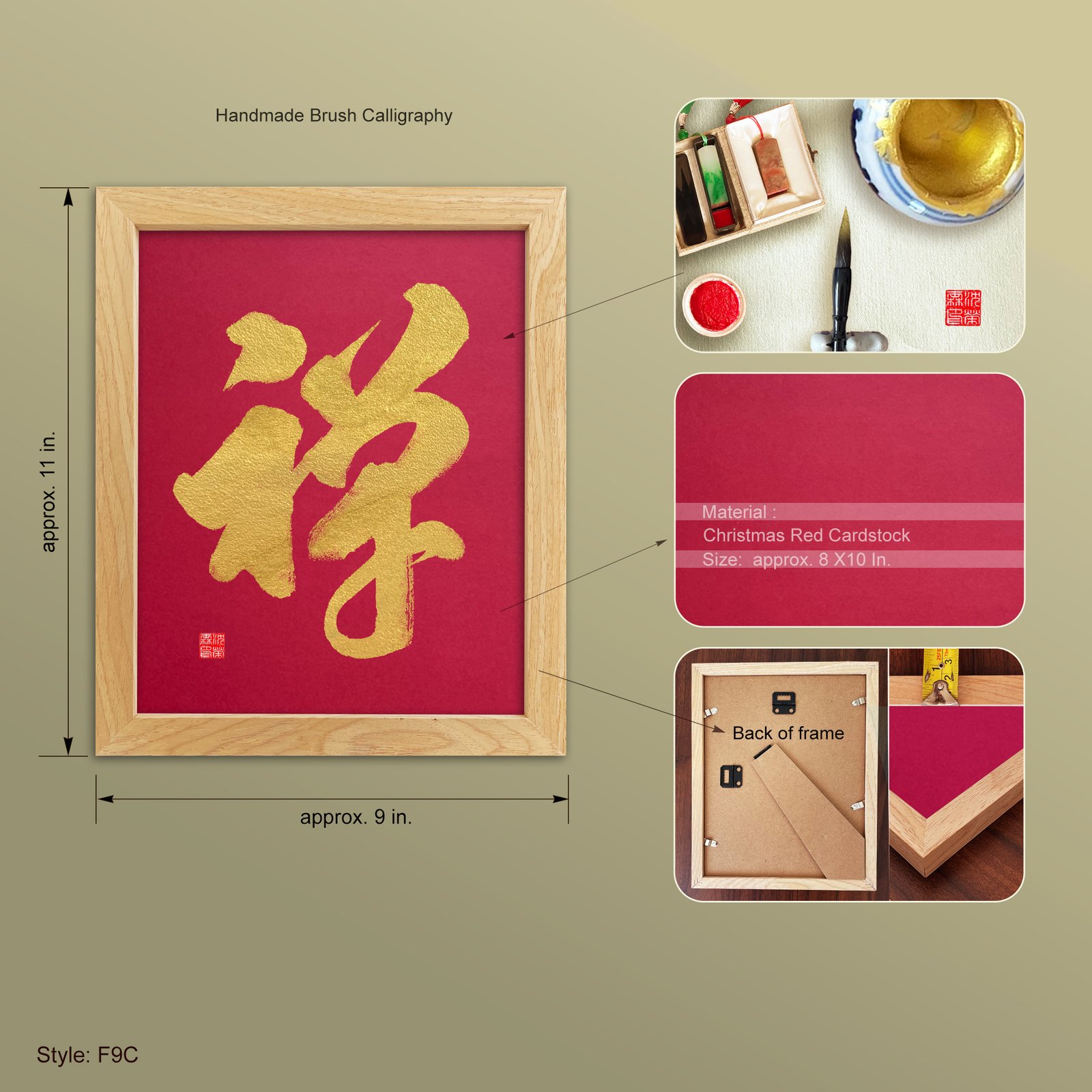 Zen 禅 Brush Calligraphy | Original Framed Art, Scroll or Digital File - Image 6