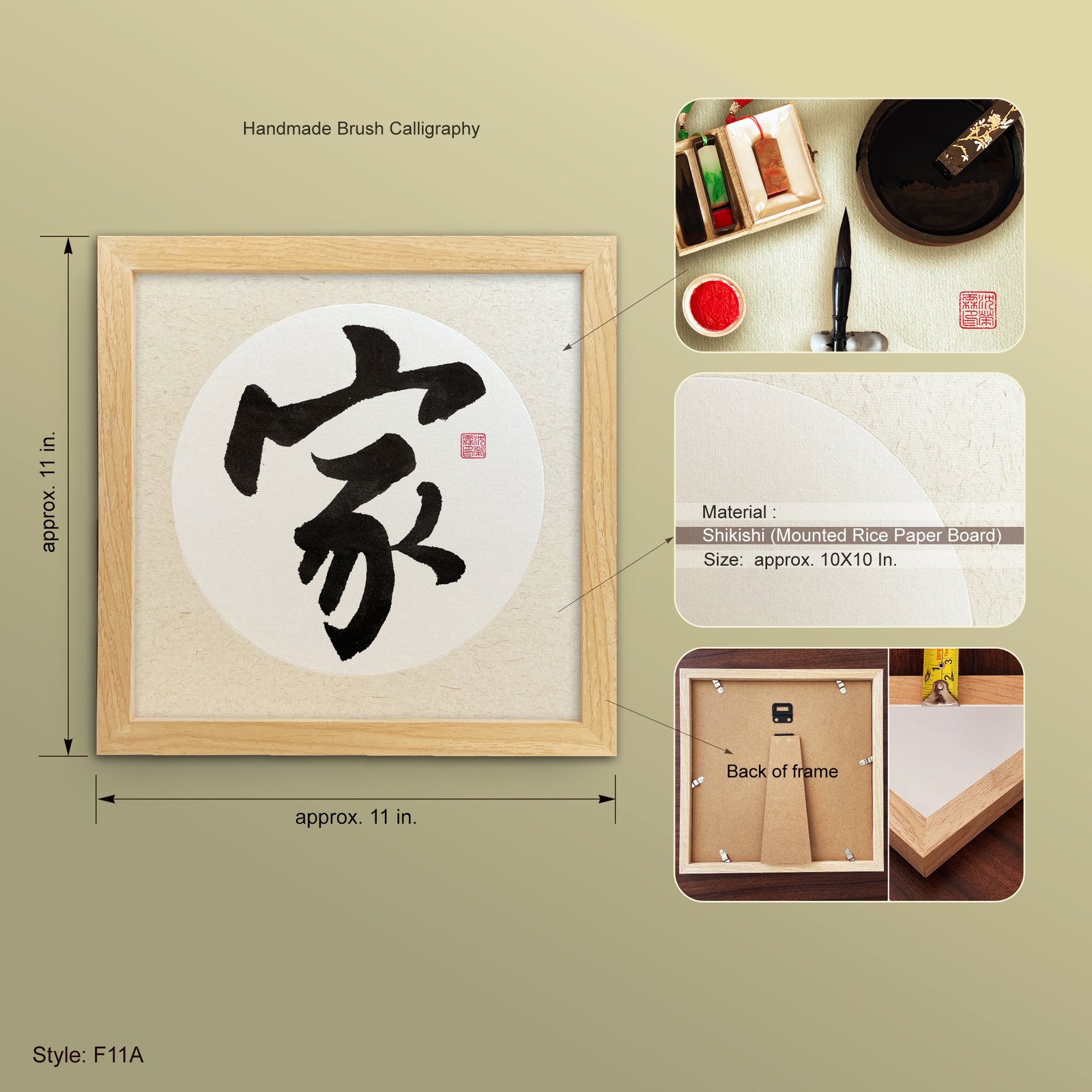 Original Calligraphy “家” Home Zen Artwork - Image 5