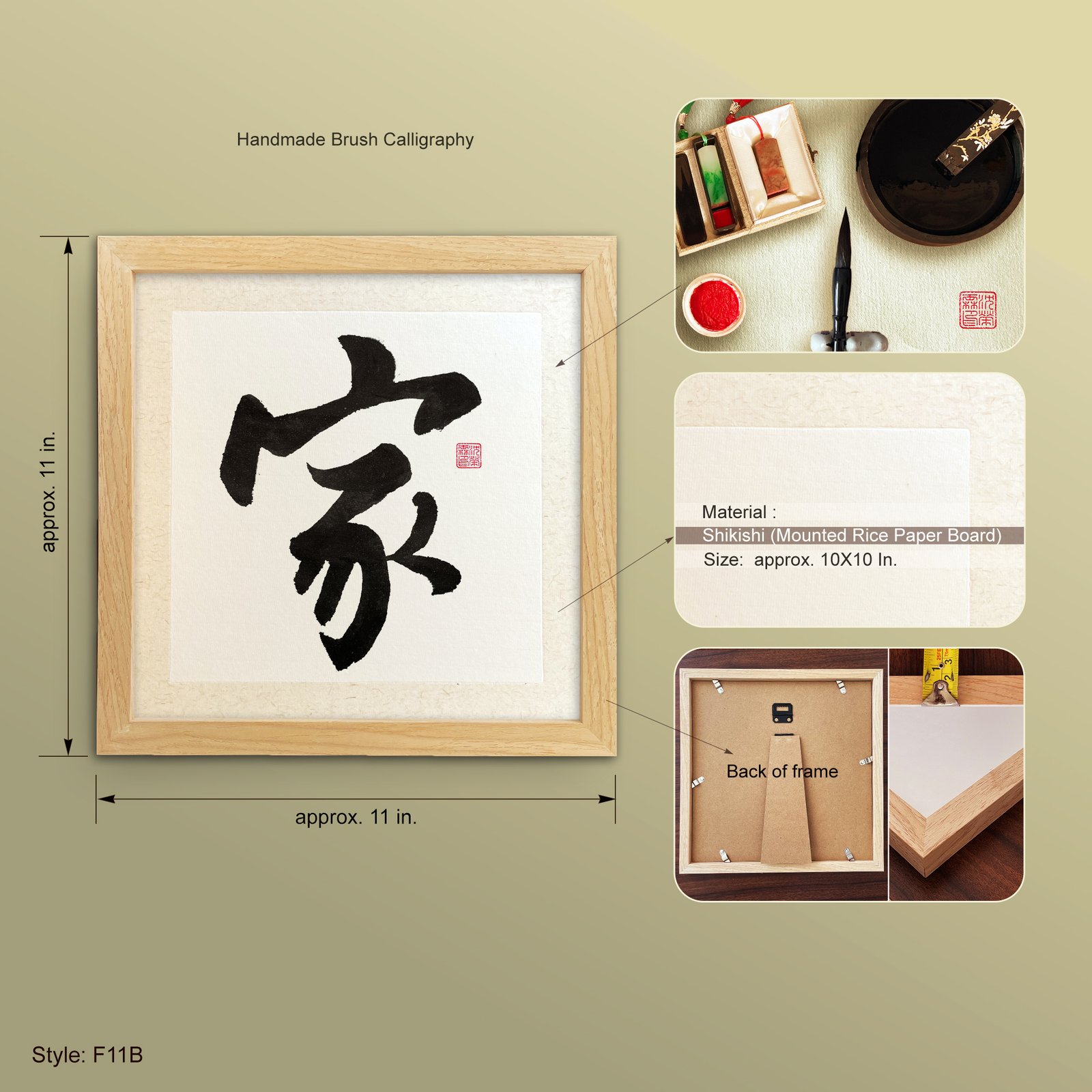 Original Calligraphy “家” Home Zen Artwork - Image 6