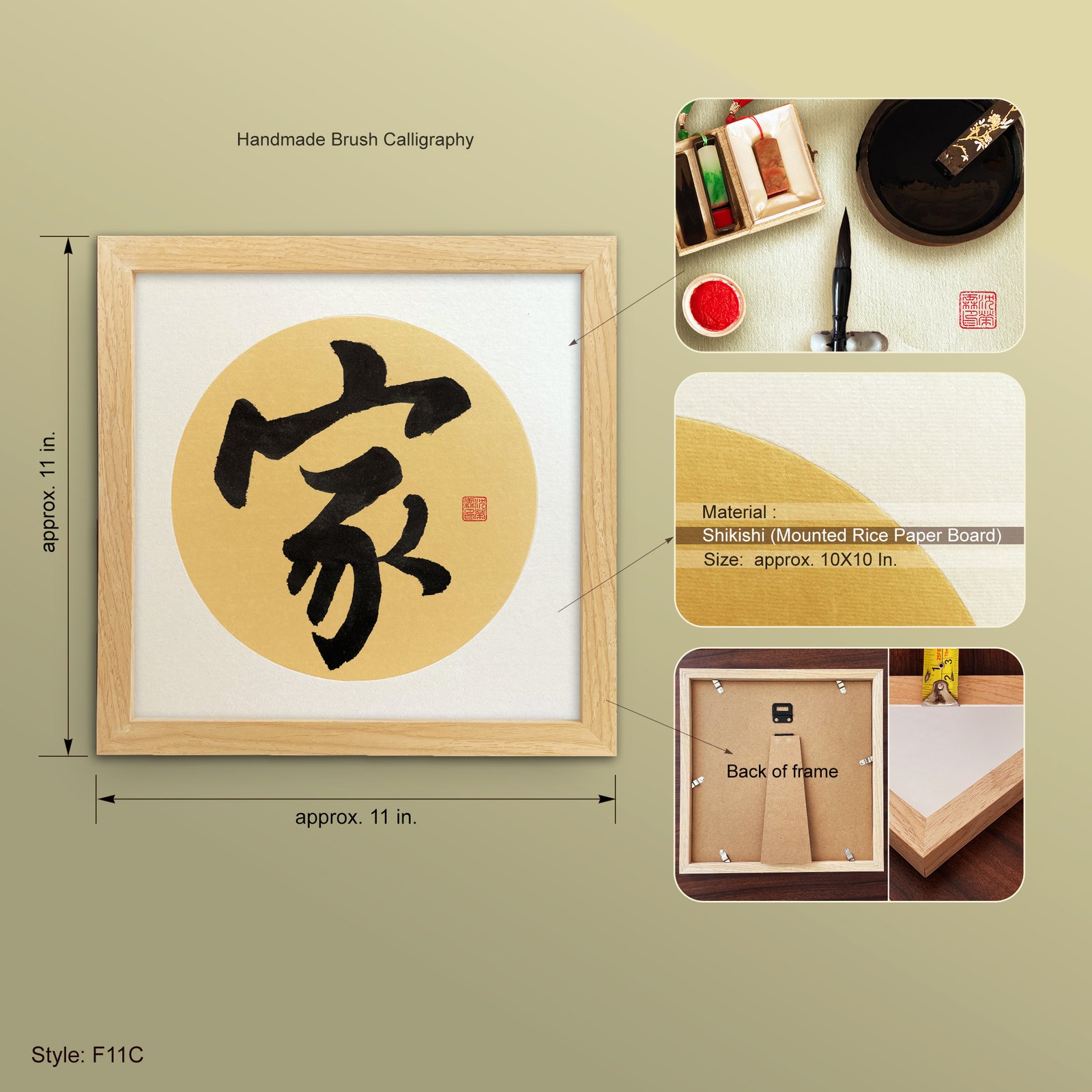 Original Calligraphy “家” Home Zen Artwork - Image 7