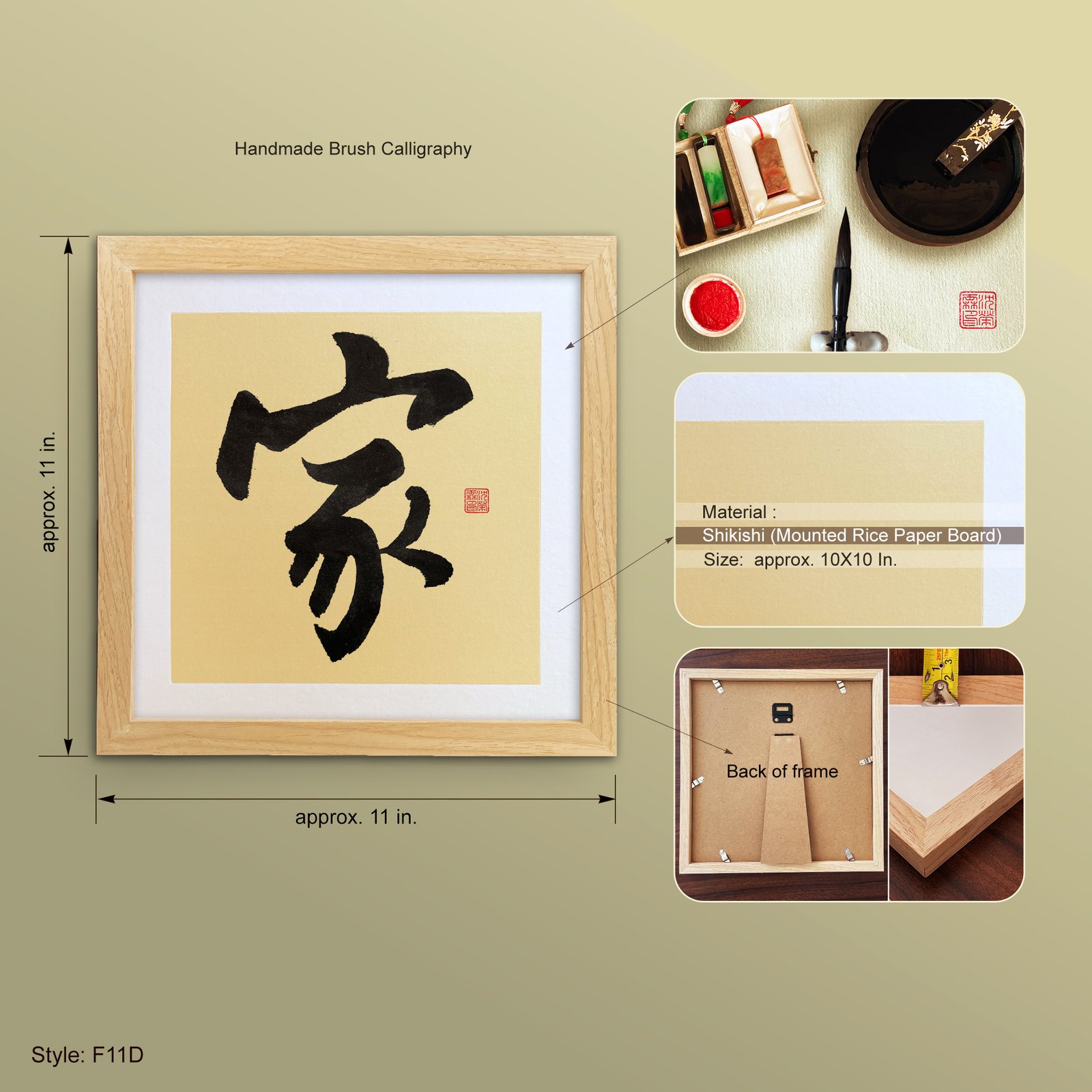 Original Calligraphy “家” Home Zen Artwork - Image 8
