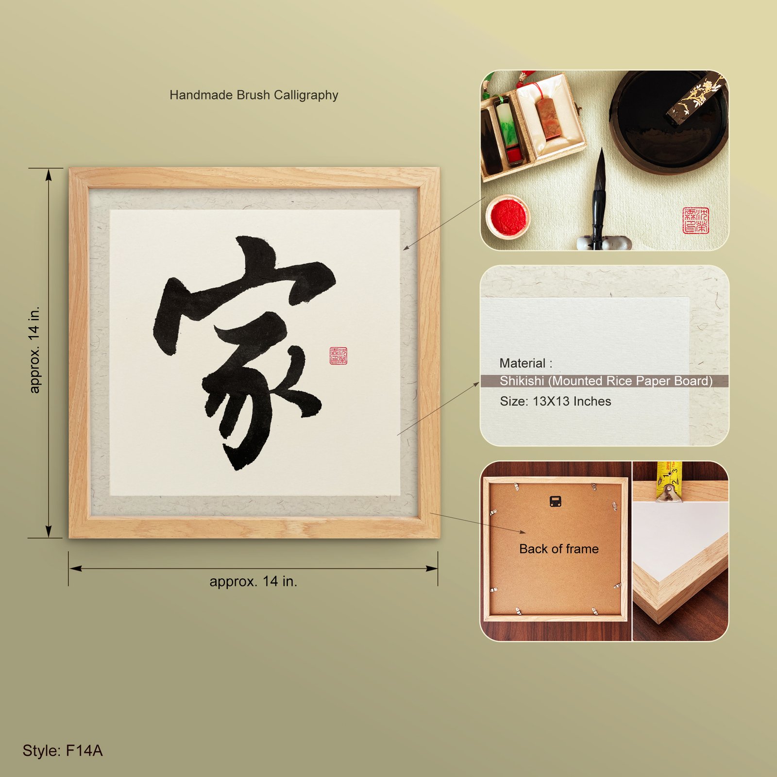 Original Calligraphy “家” Home Zen Artwork - Image 9