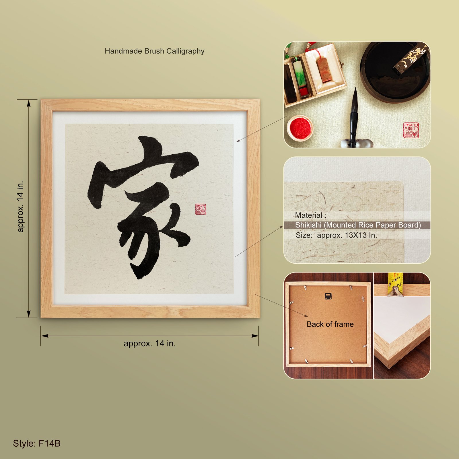 Original Calligraphy “家” Home Zen Artwork - Image 10