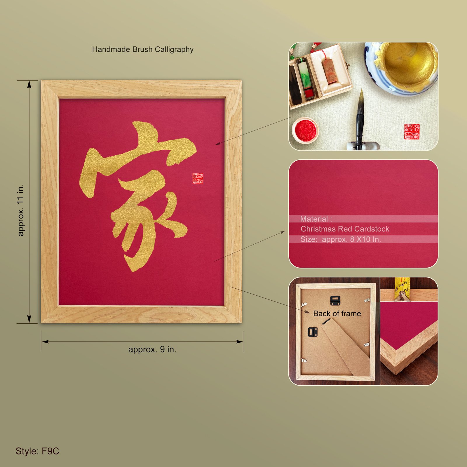 Original Calligraphy “家” Home Zen Artwork - Image 4