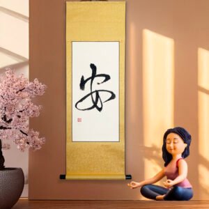 An 安 "Peace" Original Japanese Brush Calligraphy | Handmade Zen Wall Art | Custom Name Available