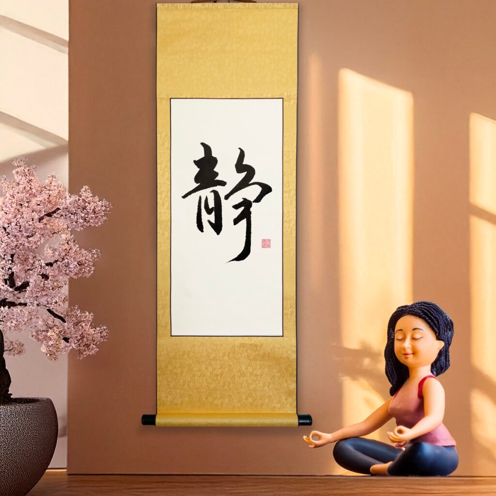 Sei 静 "Stillness" Original Japanese Brush Calligraphy | Handmade Zen Wall Art | Custom Name Available