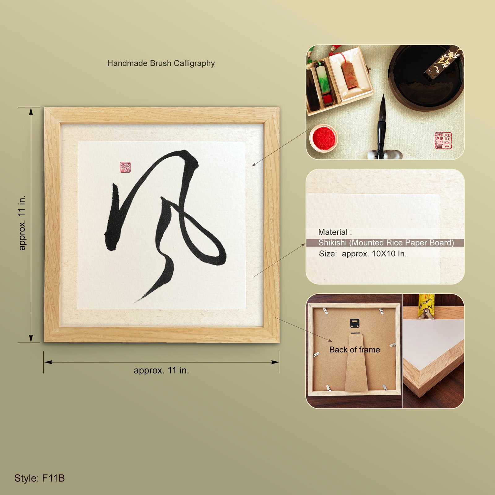 Kaze 風 — Original Japanese Brush Calligraphy | Handmade Zen Wall Art | Custom Name Available - Image 12