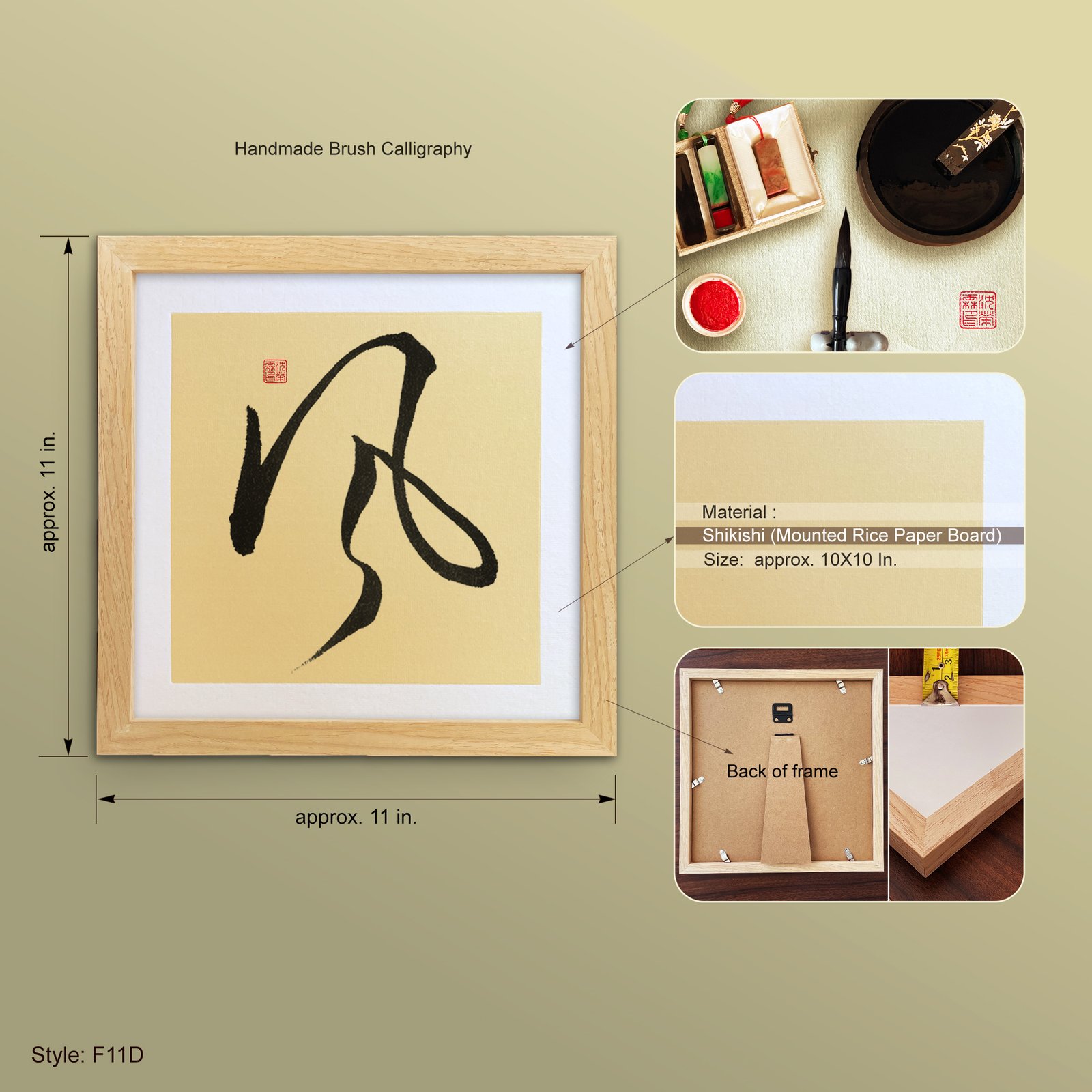 Kaze 風 — Original Japanese Brush Calligraphy | Handmade Zen Wall Art | Custom Name Available - Image 10