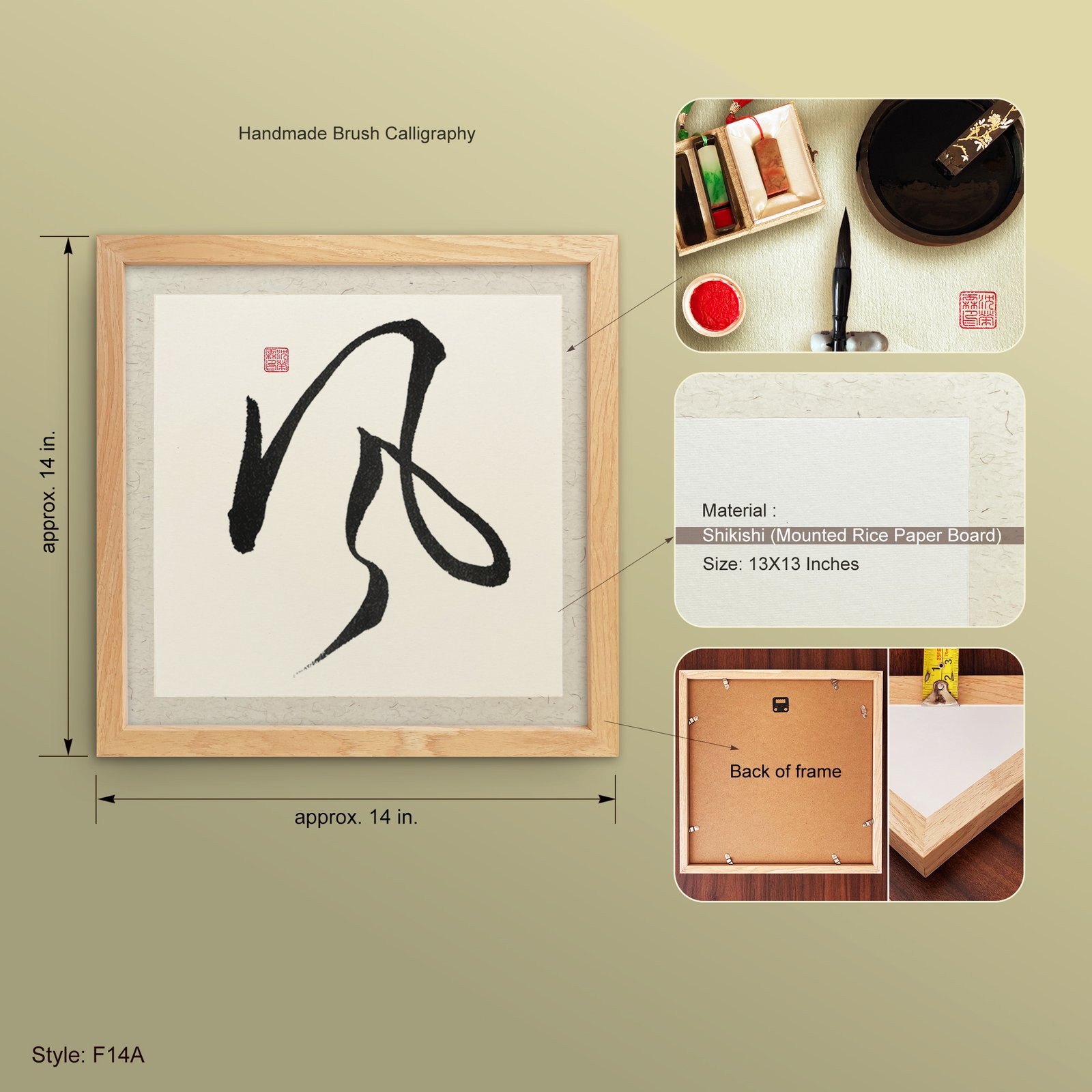 Kaze 風 — Original Japanese Brush Calligraphy | Handmade Zen Wall Art | Custom Name Available - Image 9