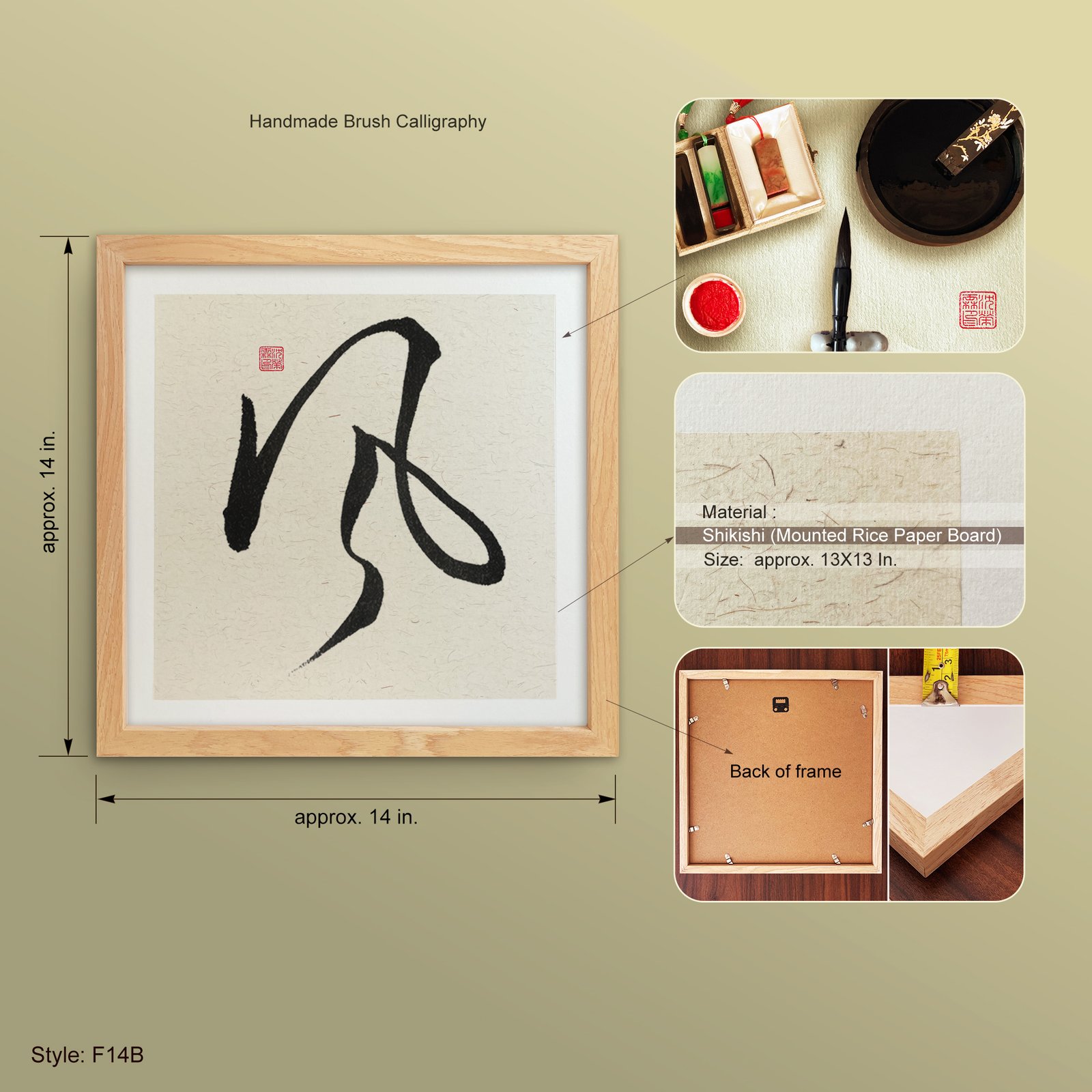 Kaze 風 — Original Japanese Brush Calligraphy | Handmade Zen Wall Art | Custom Name Available - Image 8