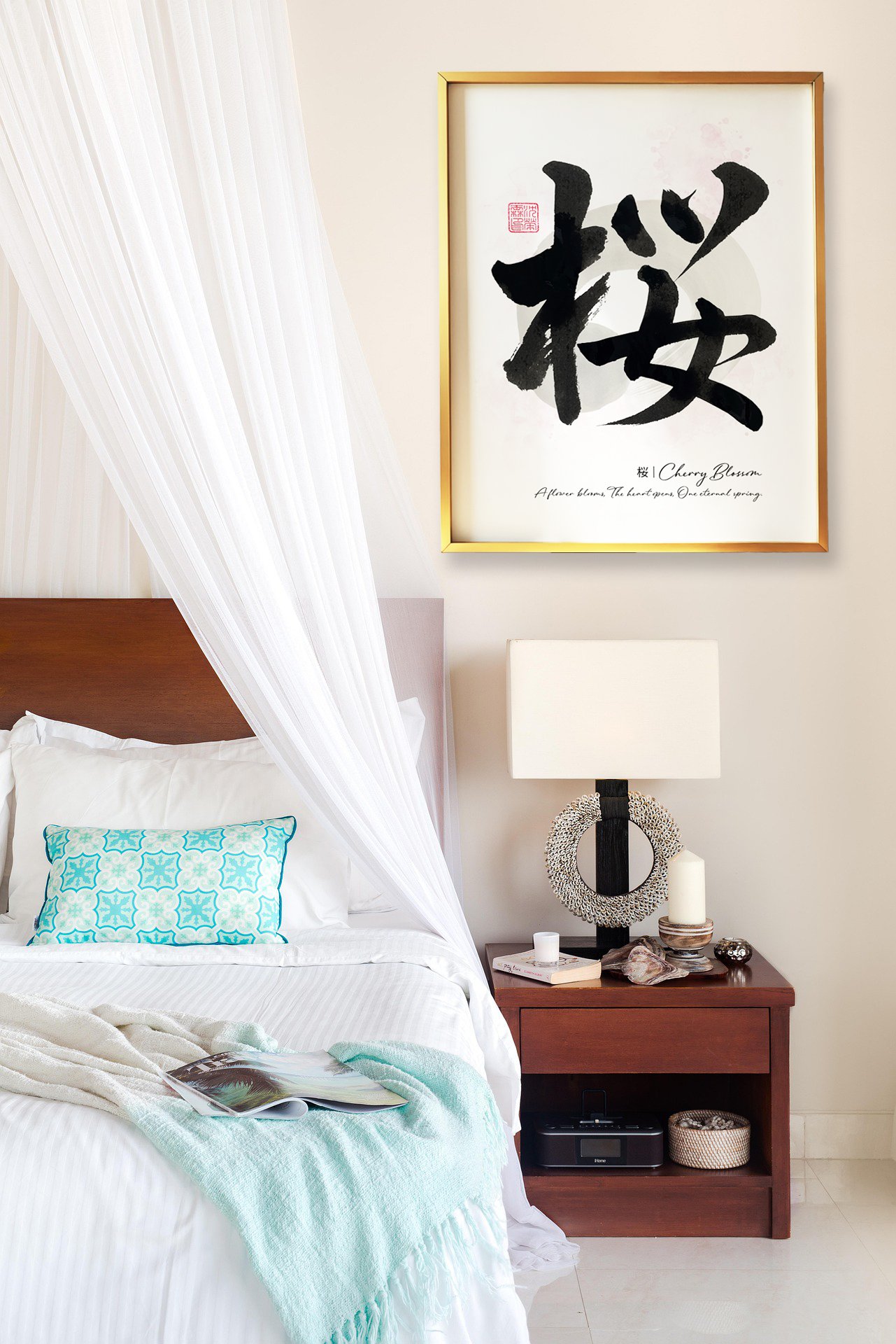 Sakura Ensō: The Light of Wabi-Sabi – Zen Calligraphy Art Print - Image 4