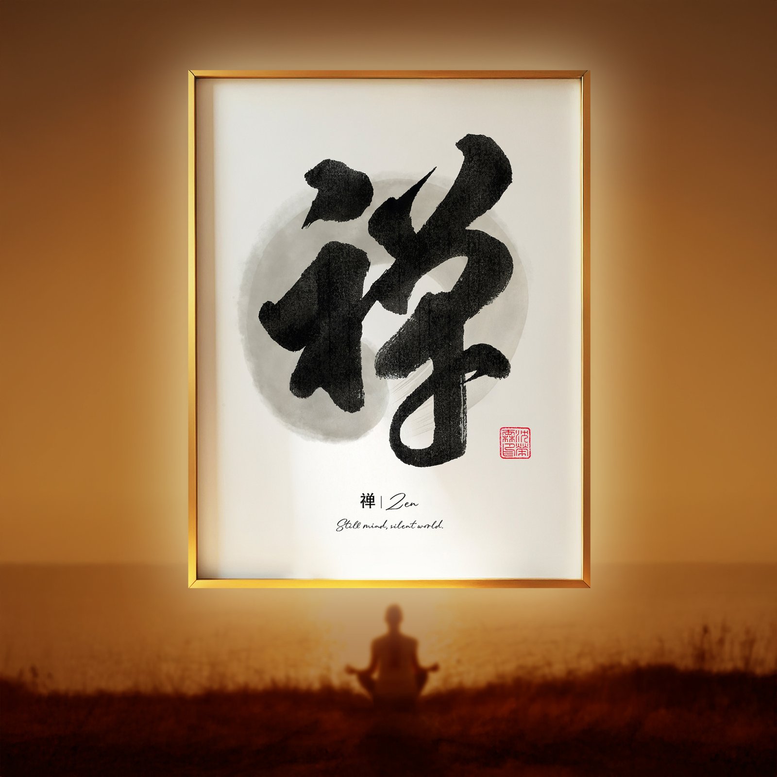 Zen Calligraphy & Ensō Minimalist Art Print - Image 2