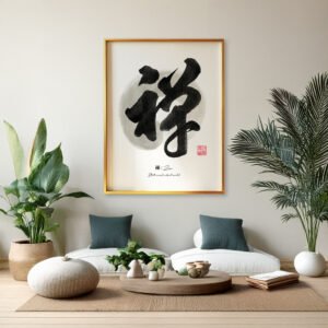 Zen Calligraphy & Ensō Minimalist Art Print