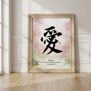 Ai 愛 “Love” Original Japanese Brush Calligraphy